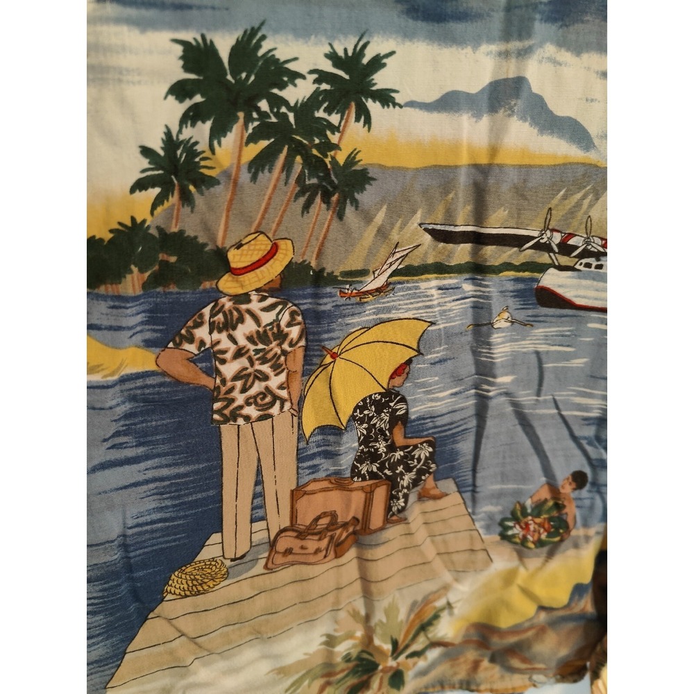Reyn Spooner Trans Pacific Airways Hawaiian Shirt Honolulu Clipper Mens XL USA - Picture 4 of 9